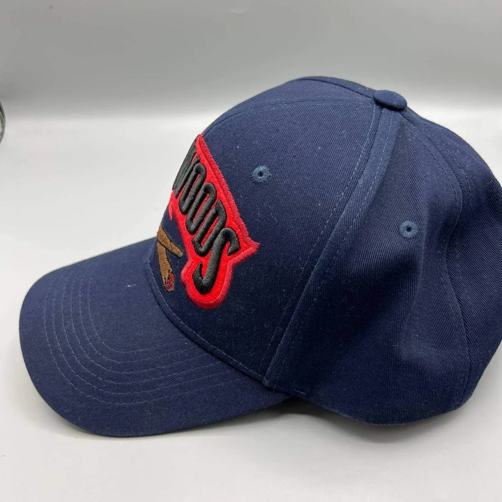 Backwoods Hat‎ Men Navy Blue Red Embroidered Snap Back Cap